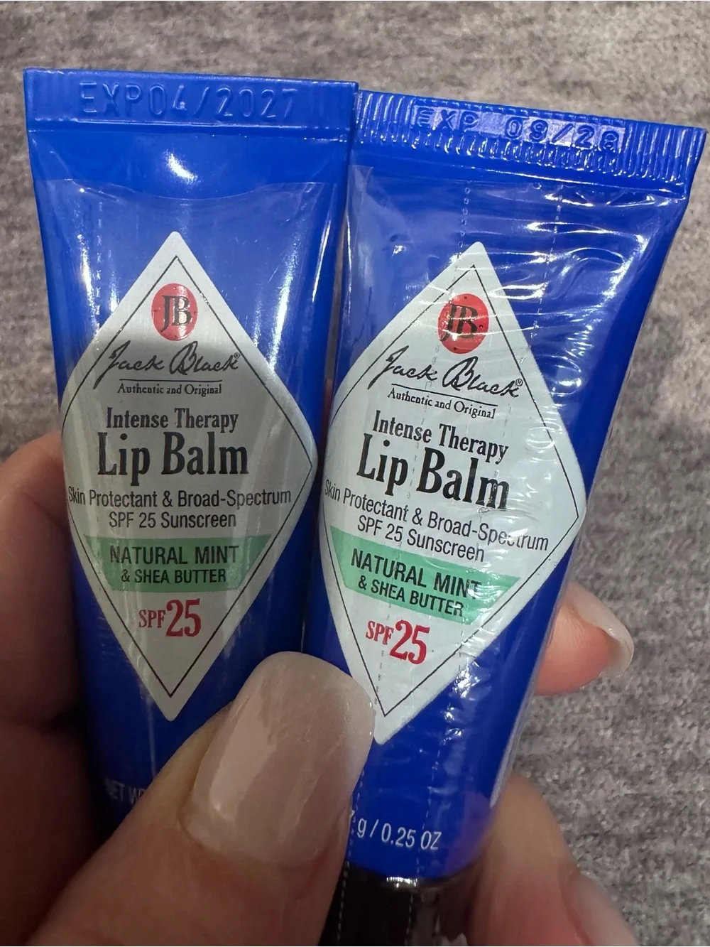 Jack black lip balm with SPF